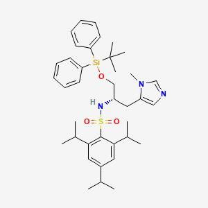 molecular formula C38H53N3O3SSi B1280327 Nalpha-(2,4,6-Triisopropylbenzenesulfonyl)-O-(tert-butyldiphenylsilyl)-pros-methyl-L-histidinol CAS No. 787554-04-5