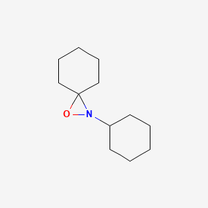 molecular formula C12H21NO B12803288 2-Cyclohexyl-1-oxa-2-azaspiro(2.5)octane CAS No. 2763-78-2