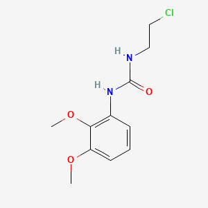 molecular formula C11H15ClN2O3 B12803297 Urea, 1-(2-chloroethyl)-3-(2,3-dimethoxyphenyl)- CAS No. 102433-38-5
