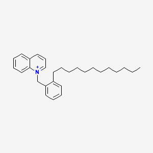 molecular formula C28H38N+ B12803343 1-Dodecylbenzylquinoline CAS No. 68877-28-1