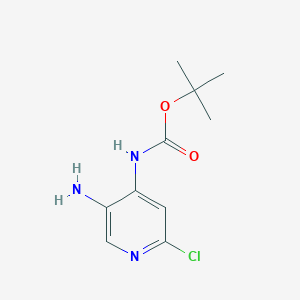 B1280337 tert-Butyl (5-amino-2-chloropyridin-4-yl)carbamate CAS No. 240815-75-2