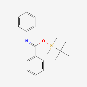 molecular formula C19H25NOSi B1280342 tert-Butyldimethylsilyl N-Phenylbenzimidate CAS No. 404392-70-7
