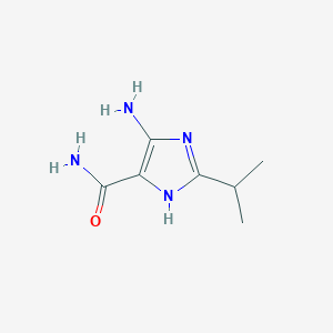 molecular formula C7H12N4O B1280345 5-Amino-2-isopropyl-1H-imidazole-4-carboxamide CAS No. 227078-19-5