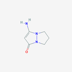 molecular formula C6H9N3O B1280346 3-amino-6,7-dihydro-1H,5H-Pyrazolo[1,2-a]pyrazol-1-one 