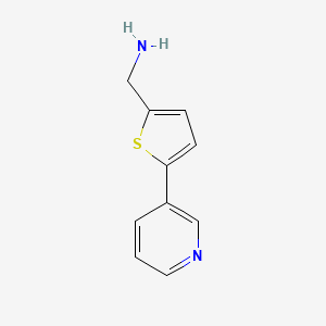 molecular formula C10H10N2S B1280348 (5-Pyrid-3-ylthien-2-YL)methylamine CAS No. 837376-47-3