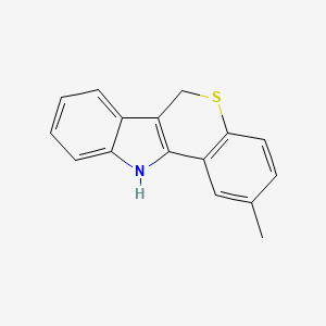 molecular formula C16H13NS B12803499 2-Methyl-6,11-dihydrothiochromeno(4,3-b)indole CAS No. 4079-28-1