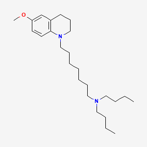 molecular formula C25H44N2O B12803515 N,N-Dibutyl-7-(6-methoxy-3,4-dihydro-1(2H)-quinolinyl)-1-heptanamine CAS No. 5426-32-4