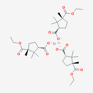 molecular formula C36H57BiO12 B12803558 Bismuth ethyl camphorate CAS No. 52951-37-8