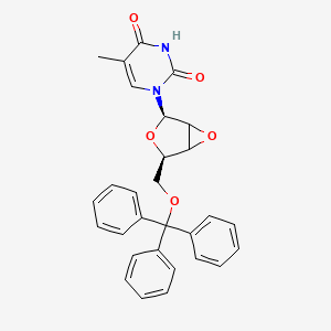 molecular formula C29H26N2O5 B12803590 1-(2,3-Anhydro-5-O-trityl-beta-D-lyxofuranosyl)thymine CAS No. 115913-84-3