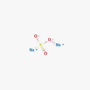 molecular formula Anhydrous:Na2SO3<br>Na2SO3<br>Na2O3S B128036 Sodium sulfite CAS No. 7757-83-7