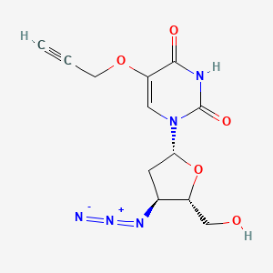molecular formula C12H13N5O5 B12803607 3'-Azido-2'-deoxy-5-(2-propynyloxy)uridine CAS No. 111495-93-3