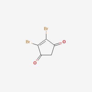 molecular formula C5H2Br2O2 B12803624 4,5-Dibromocyclopent-4-ene-1,3-dione CAS No. 41498-12-8