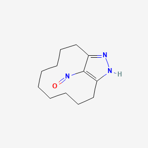 molecular formula C12H19N3O B12803674 14-Nitroso-12,13-diazabicyclo(9.2.1)tetradeca-1(14),11-diene CAS No. 79442-08-3