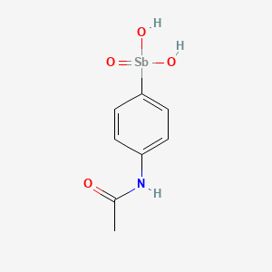 molecular formula C8H10NO4Sb B12803698 p-Acetamidobenzenestibonic acid CAS No. 98-76-0