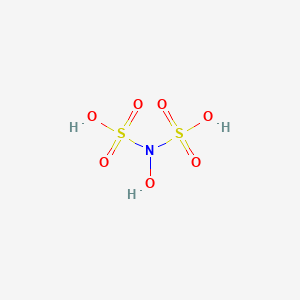 molecular formula H3NO7S2 B12803709 Imidodisulfuric acid, hydroxy- CAS No. 14450-91-0