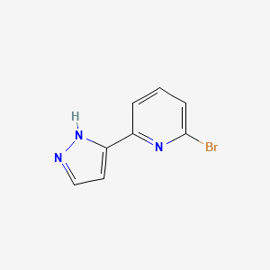 molecular formula C8H6BrN3 B1280371 2-(1H-Pyrazole-3-yl)-6-bromopyridine 
