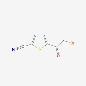 molecular formula C7H4BrNOS B1280374 5-(Bromoacetyl)thiophene-2-carbonitrile CAS No. 496879-84-6