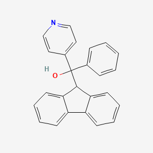 molecular formula C25H19NO B12803783 alpha-(9-Fluorenyl)-alpha-phenyl-4-pyridinemethanol CAS No. 56501-91-8