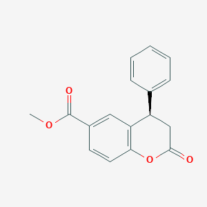 molecular formula C17H14O4 B128038 methyl (4R)-2-oxo-4-phenyl-3,4-dihydro-2H-chromene-6-carboxylate CAS No. 854626-79-2