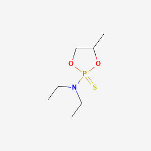 molecular formula C7H16NO2PS B12803806 N,N-Diethyl-4-methyl-1,3,2-dioxaphospholan-2-amine 2-sulfide CAS No. 7114-59-2
