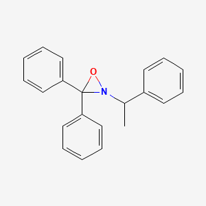 molecular formula C21H19NO B12803811 3,3-Diphenyl-2-(1-phenylethyl)-1,2-oxaziridine CAS No. 64954-02-5