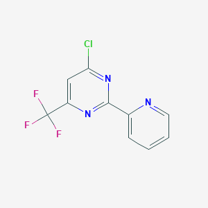 molecular formula C10H5ClF3N3 B1280389 4-Chloro-2-(2-pyridinyl)-6-(trifluoromethyl)-pyrimidine CAS No. 438249-84-4