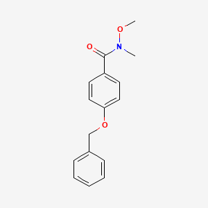 molecular formula C16H17NO3 B1280390 4-(苄氧基)-N-甲氧基-N-甲基苯甲酰胺 CAS No. 252199-28-3