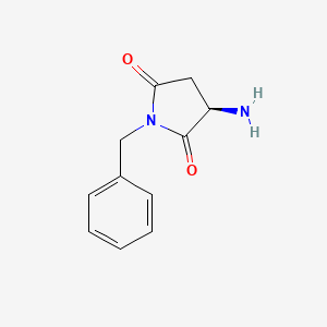 molecular formula C11H12N2O2 B1280398 (R)-1-Benzyl-3-aminopyrrole-2,5-dione CAS No. 400045-28-5