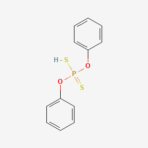molecular formula C12H11O2PS2 B12803992 O,O-Diphenyl hydrogen phosphorodithioate CAS No. 2253-60-3