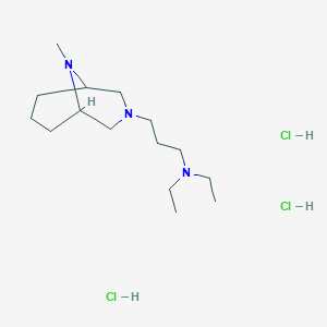molecular formula C15H34Cl3N3 B012804 N,N-DIETHYL-3-(9-METHYL-3,9-DIAZABICYCLO[3.3.1]NONAN-3-YL)PROPAN-1-AMINETRIHYDROCHLORIDE CAS No. 101607-37-8