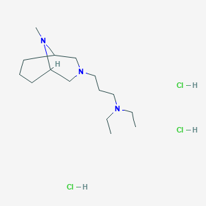 molecular formula C15H34Cl3N3 B012804 3,9-Diazabicyclo(3.3.1)nonane, 3-(3-(diethylamino)propyl)-9-methyl-, trihydrochloride CAS No. 101607-37-8