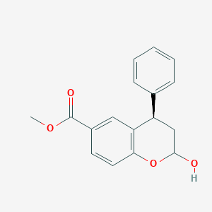B128040 (4R)-Methyl 2-hydroxy-4-phenylchroman-6-carboxylate CAS No. 380636-46-4