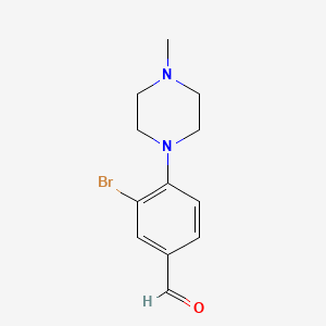 molecular formula C12H15BrN2O B1280404 3-Bromo-4-(4-methylpiperazin-1-yl)benzaldehyde CAS No. 443777-03-5