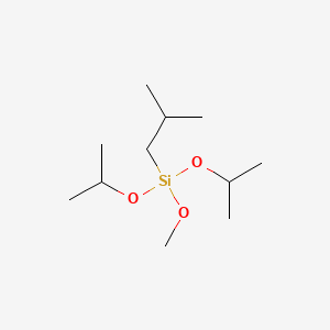molecular formula C11H26O3Si B12804052 Silane, methoxybis(1-methylethoxy)(2-methylpropyl)- CAS No. 118337-13-6