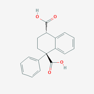 molecular formula C18H16O4 B12804123 Isatropic acid, trans-(-)- CAS No. 510-26-9