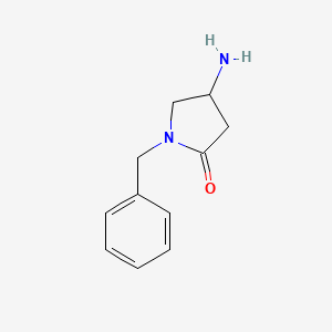 molecular formula C11H14N2O B1280413 4-Amino-1-benzylpyrrolidin-2-one CAS No. 368429-69-0