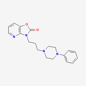 molecular formula C19H22N4O2 B12804141 Oxazolo(4,5-b)pyridin-2(3H)-one, 3-(3-(4-phenyl-1-piperazinyl)propyl)- CAS No. 134336-99-5