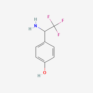 molecular formula C8H8F3NO B1280415 4-(1-Amino-2,2,2-trifluoroethyl)phenol CAS No. 1187928-59-1