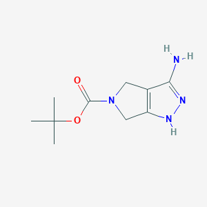 molecular formula C10H16N4O2 B1280420 tert-butyl 3-amino-4,6-dihydropyrrolo[3,4-c]pyrazole-5(1H)-carboxylate CAS No. 398491-59-3