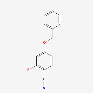 molecular formula C14H10FNO B1280421 4-(Benzyloxy)-2-fluorobenzonitrile CAS No. 185836-35-5