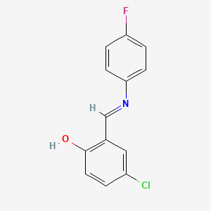 molecular formula C13H9ClFNO B12804231 (6Z)-4-Chloro-6-((4-fluoroanilino)methylidene)cyclohexa-2,4-dien-1-one CAS No. 111870-35-0