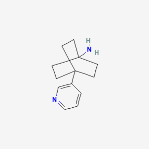 molecular formula C13H18N2 B12804236 1-Pyridin-3-ylbicyclo[2.2.2]octan-4-amine CAS No. 23239-55-6