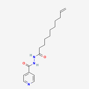 molecular formula C17H25N3O2 B12804334 Hydrazine, 1-isonicotinoyl-2-(10-undecenoyl)- CAS No. 7504-81-6