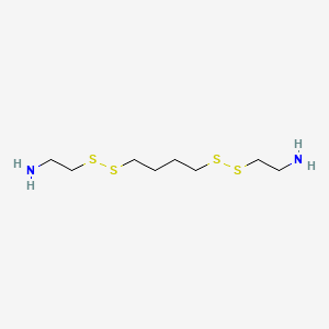 molecular formula C8H20N2S4 B12804389 2-((4-((2-Aminoethyl)dithio)butyl)dithio)ethanamine CAS No. 92443-09-9