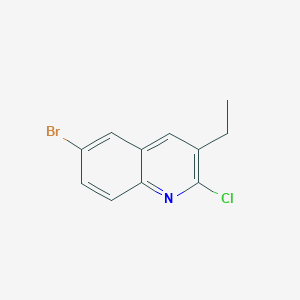 molecular formula C11H9BrClN B1280441 6-Bromo-2-chloro-3-ethylquinoline CAS No. 409346-70-9