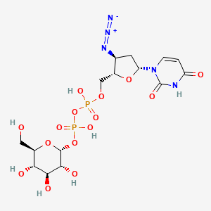 molecular formula C15H23N5O15P2 B12804418 Diphosphoglucose-AzddU CAS No. 132278-28-5