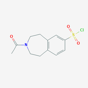 molecular formula C12H14ClNO3S B1280443 3-acetyl-2,3,4,5-tetrahydro-1H-benzo[d]azepine-7-sulfonyl chloride CAS No. 35760-18-0