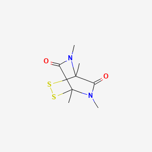 molecular formula C8H12N2O2S2 B12804444 1,4,5,7-Tetramethyl-2,3-dithia-5,7-diazabicyclo(2.2.2)octane-6,8-dione CAS No. 53338-36-6
