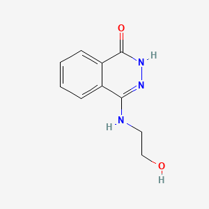 molecular formula C10H11N3O2 B12804477 1(2H)-Phthalazinone, 4-[(2-hydroxyethyl)amino]- CAS No. 23279-81-4