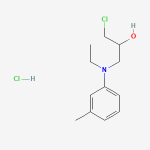 molecular formula C12H19Cl2NO B12804479 1-Chloro-3-(N-ethyl-m-toluidino)propan-2-ol hydrochloride CAS No. 68133-39-1